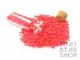 Transparent Rainbow Frosted Red Size 11-0 Seed Beads